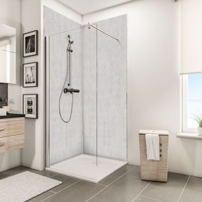 Lot de 2 panneaux muraux salle de bains 100 x 210 cm, Schulte DécoDesign Décor, parement béton