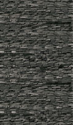 Panneau mural de salle de bains l.150x255 cm, décor parement ardoise, Schulte DécoDesign