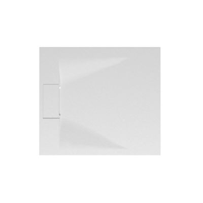 Receveur de douche 80 x 90 cm, effet pierre blanche, Schulte