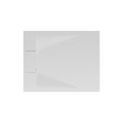 Receveur de douche 80 x 100 cm, effet pierre blanche, Schulte