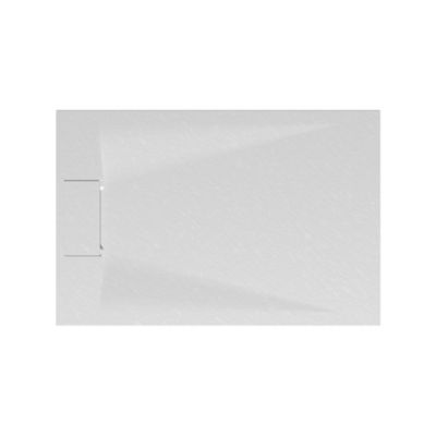 Receveur de douche 80 x 120 cm, effet pierre blanche, Schulte