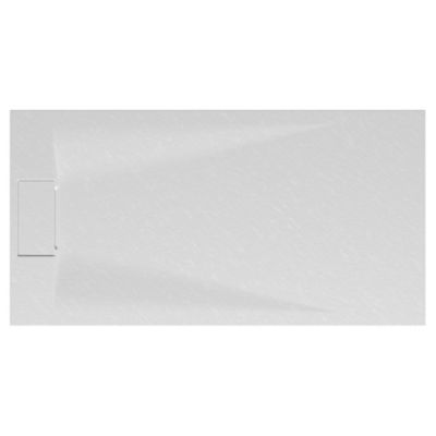 Receveur de douche 80 x 160 cm, effet pierre blanche, Schulte