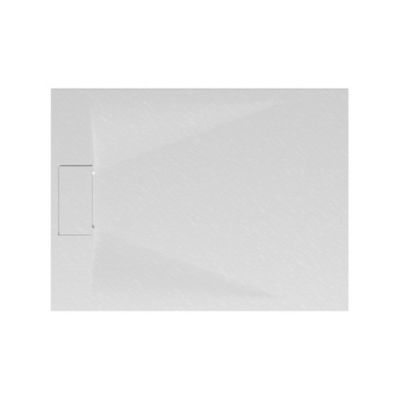 Receveur de douche 90 x 120 cm, effet pierre blanche, Schulte