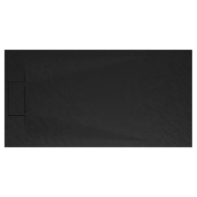 Receveur de douche 80 x 160 cm, effet pierre anthracite, Schulte