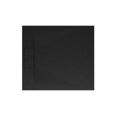 Receveur de douche 90 x 100 cm, effet pierre anthracite, Schulte