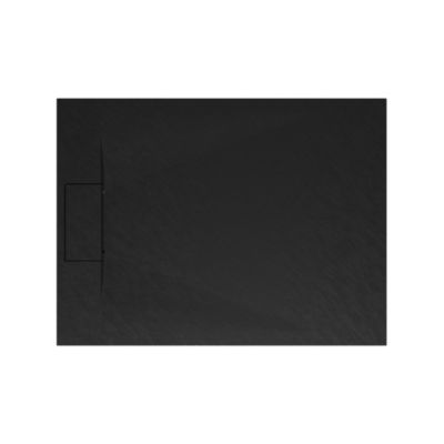 Receveur de douche 90 x 120 cm, effet pierre anthracite, Schulte