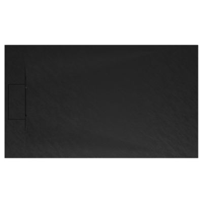 Receveur de douche 90 x 160 cm, effet pierre anthracite, Schulte