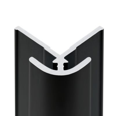Profile d'angle extérieur H.255 x 2,3 cm, aluminium, noir mat, Schulte Deco Design