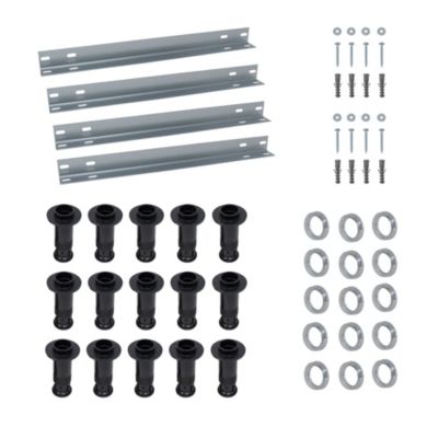 Kit d'installation pour receveur de douche supérieur à l.120cm avec pieds, rails et fixations, Schul