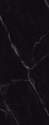 Lot de 2 panneaux muraux de salle de bains l.100x255 cm, décor marbre de Carrare noir Softtouch, Sch