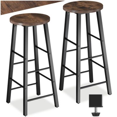 Lot de tabourets de bar style industriel en Bois et acier - vue 2