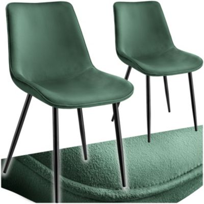 Lot de chaises rembourrées aspect velours - vue 2