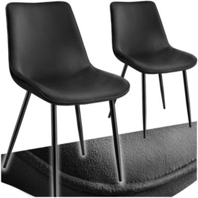 Lot de chaises rembourrées aspect velours - vue 9