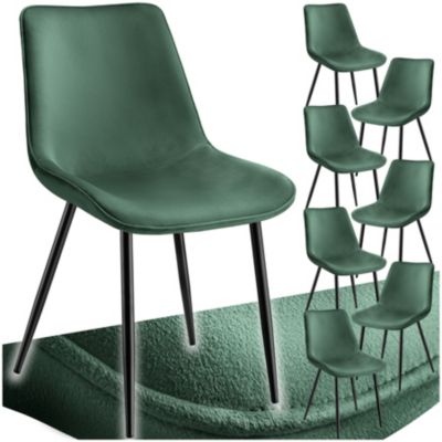 Lot de chaises rembourrées aspect velours - vue 2