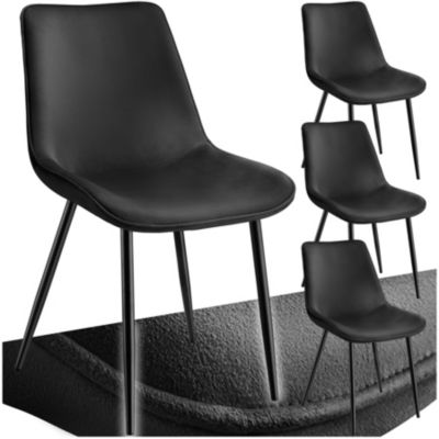 Lot de chaises rembourrées aspect velours - vue 9