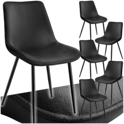Lot de chaises rembourrées aspect velours - vue 9