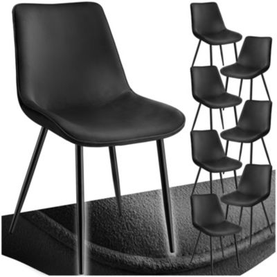 Lot de chaises rembourrées aspect velours - vue 9
