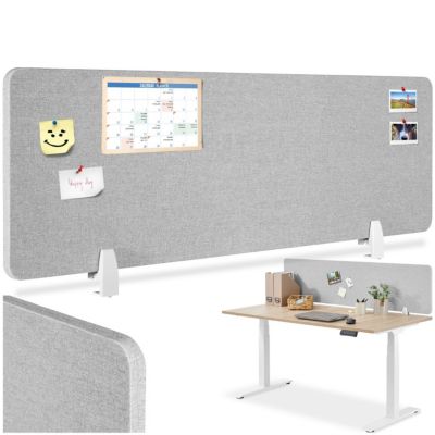 Cloison de bureau en 2 tailles gris