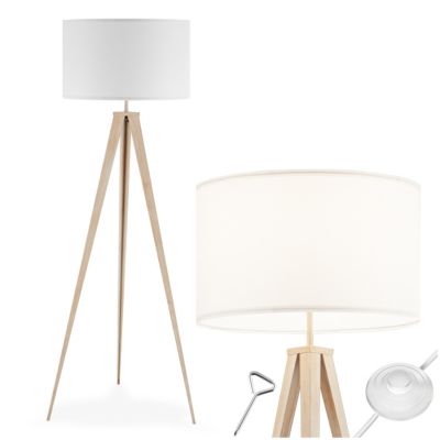 Lampadaire trépied en acier chêne - vue 8