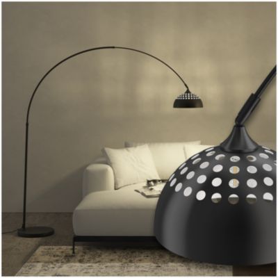 Lampe arquée sur pied style rétro des années 70