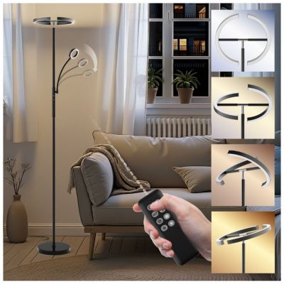 Lampadaire LED avec lampe de lecture