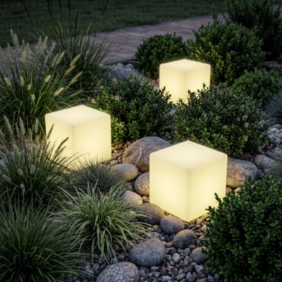 Eclairage TECTAKE Lampe cube avec ampoule LED LUMINOUS CUBE et télécommande Taille 43 x 43 x 43 cm