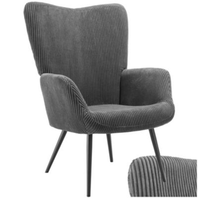 Fauteuil rembourré Velours côtelé large - vue 2