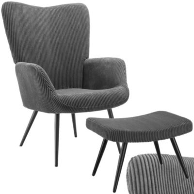 Fauteuil rembourré Velours côtelé large - vue 2