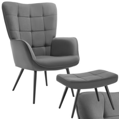 Fauteuil rembourré Velours côtelé fin - vue 2