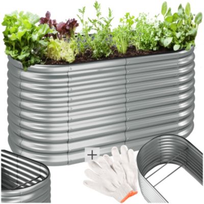 Jardinière TECTAKE Carré potager FLORMMA 160 x 80 x 80 cm en acier galvanisé capacité résistant aux intempéries - vue 2