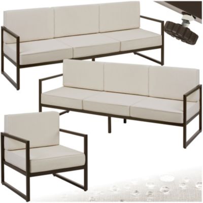 Salon de jardin TECTAKE Ensemble détente dextérieur COMOSA pour 7 personnes avec rembourrage et déperlant - vue 2
