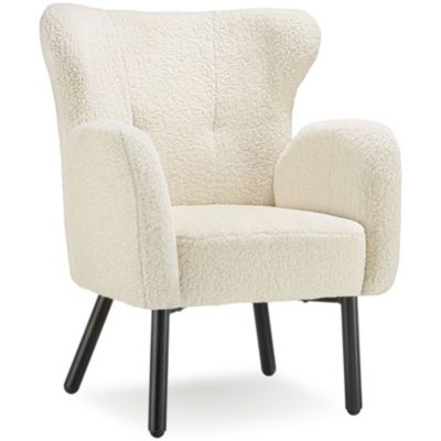 Fauteuils rembourrage avec revêtement en tissu bouclé Bouclé crème - vue 2