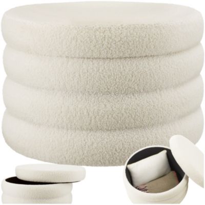 Tabouret avec espace de rangement rond 67 x 42 cm - vue 9