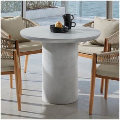 Table de jardin TECTAKE Table dextérieur ronde TALMI résistante aux intempéries 865 x 755 cm béton - vue 8