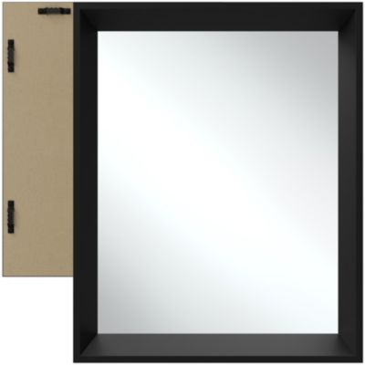 Miroir mural rectangulaire avec cadre en plastique design minimaliste - vue 8