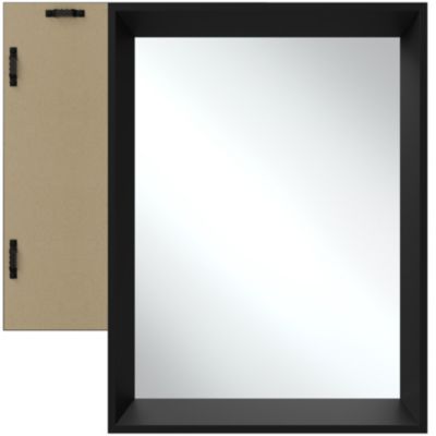 Miroir mural rectangulaire avec cadre en plastique design minimaliste - vue 8
