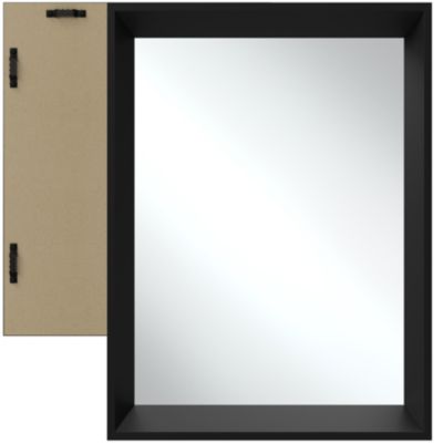 Miroir mural rectangulaire avec cadre en plastique design minimaliste - vue 8
