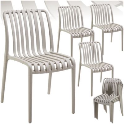 Chaises de jardin résistant aux intempéries et aux UV taupe