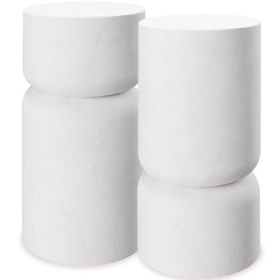 Lot de 2 tables d'appoint avec design arrondi - vue 8