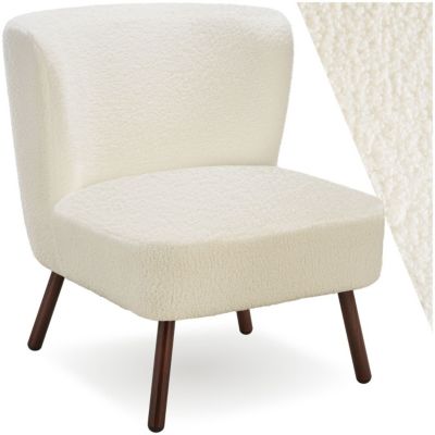 Fauteuil cocktail Teddy Rembourré avec revêtement bouclé Bouclé cassé