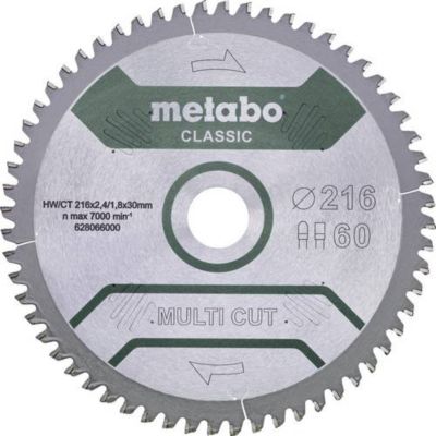 Metabo Lame de scie circulaire HW CT 216x30x2 4 1 8 angle d'attaque 5° nég 628666000