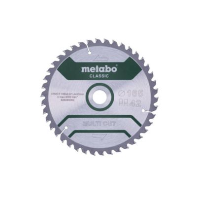 Metabo CUT CLASSIC 628280000 Lame de scie circulaire 165 x 20 x 1.4 mm Nombre de dents: 42 1 pc - vue 1