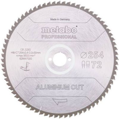 Lame de scie circulaire METABO ALUMINIUM CUT PROFESSIONAL 628447000 254 x 30 x 2 mm 72 dents - vue 2