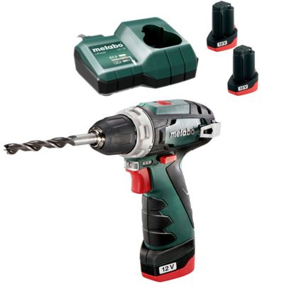 Perceuse visseuse 12 V Powermaxx 10 mm + 2 batteries 2Ah + chargeur + boîte carton METABO 600984000 - vue 4