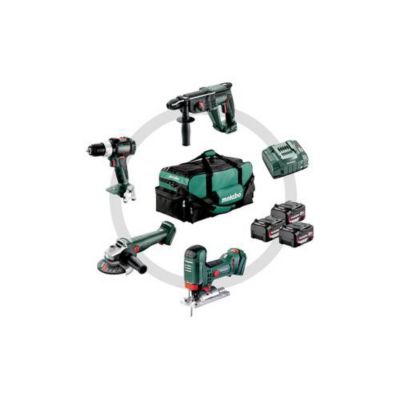 Metabo Kit d'outils sans fil Combo pour 'artisanat du bâtiment 4.3SB 18 LT BL + W 18 9 125 Quick + KH 18 LTX 24 + STA 18 LTX - vue 3