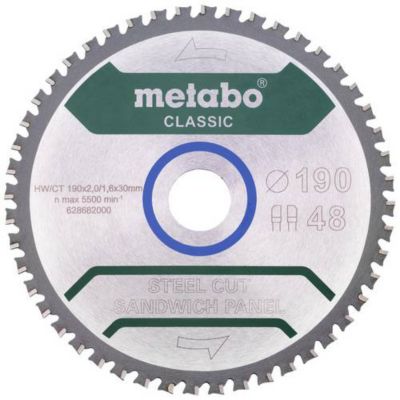 Metabo 628684000 Lame de scie circulaire 190 x 30 mm Nombre de dents: 48 1 pc - vue 2
