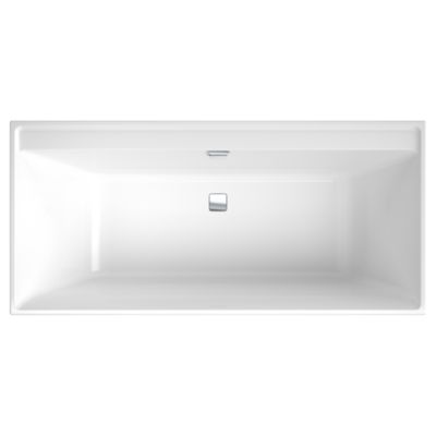 Baignoire droite 160 X 75 VILLEROY ET BOCH Collaro acrylique trop plein chrome