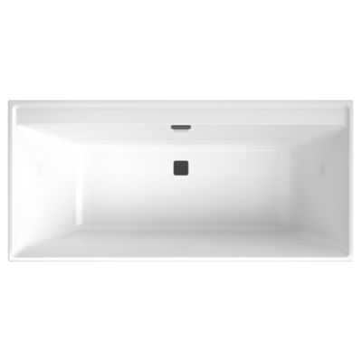 Baignoire droite 160 x 75 VILLEROY & BOCH Collaro acrylique avec vidage et trop plein Matt