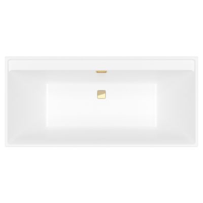 Baignoire droite 170 x 75 VILLEROY & BOCH Collaro acrylique avec vidage et trop plein Gold