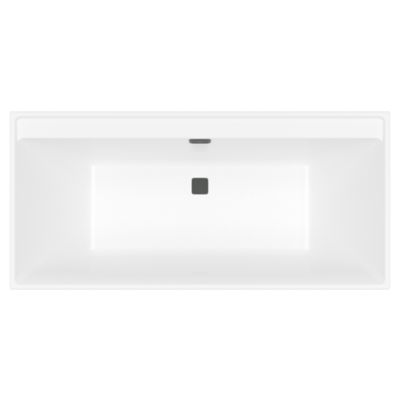 Baignoire droite 180 x 80 VILLEROY & BOCH Collaro acrylique avec vidage et trop plein Matt